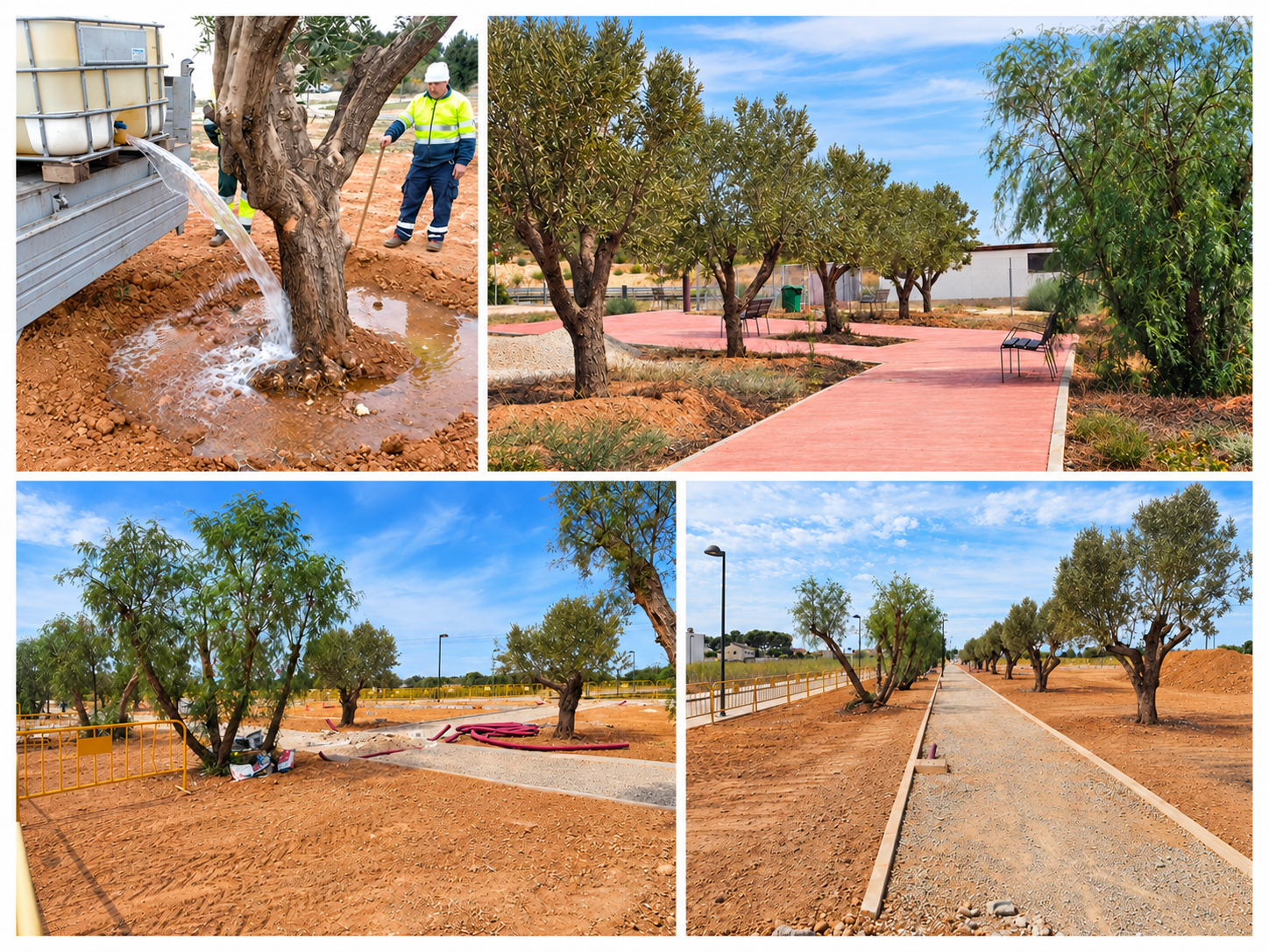 Imágenes de la nueva zona verde de la calle Los Olivos.