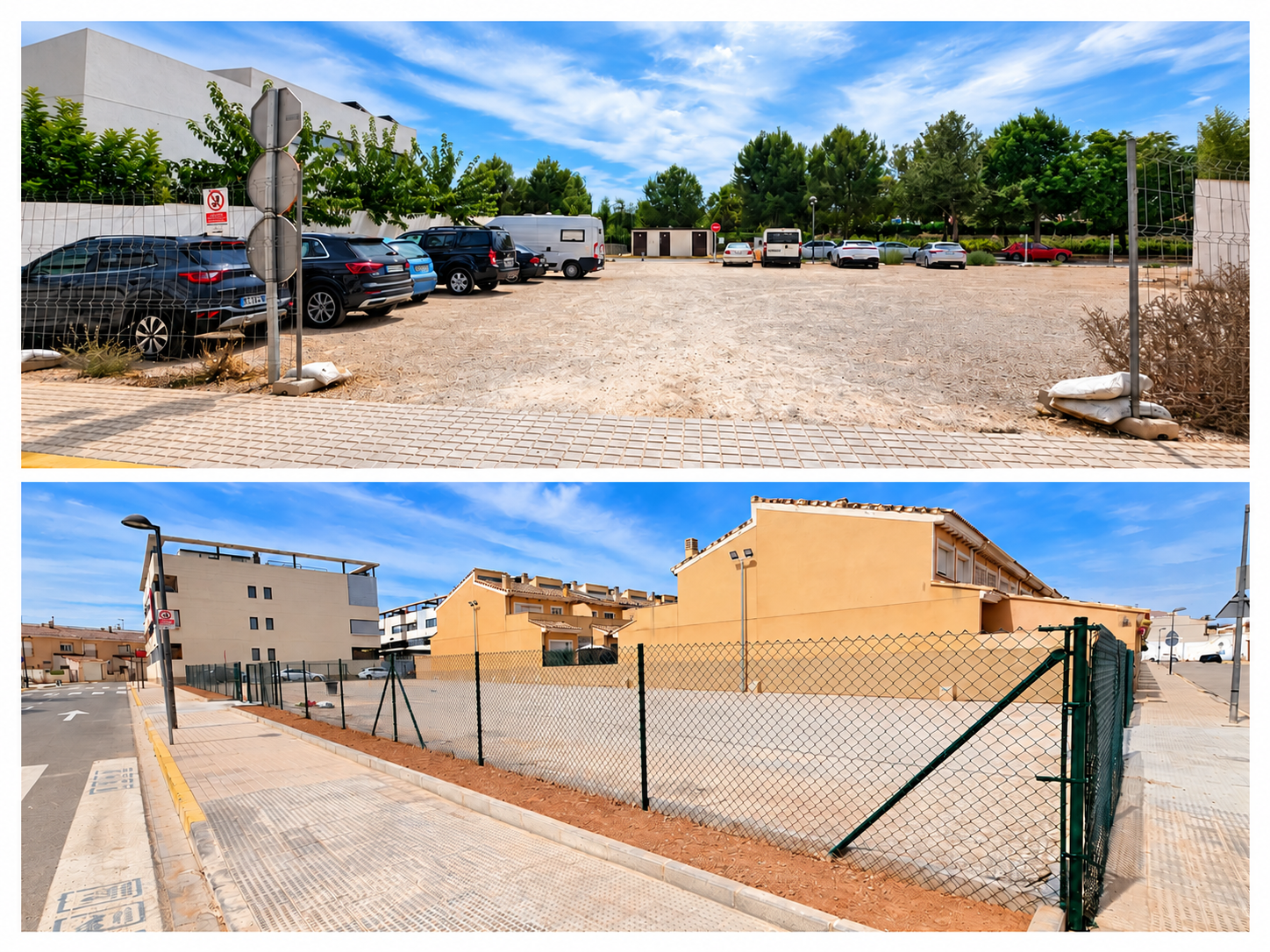 Imágenes de la zona de aparcamiento de la calle San Esteban.