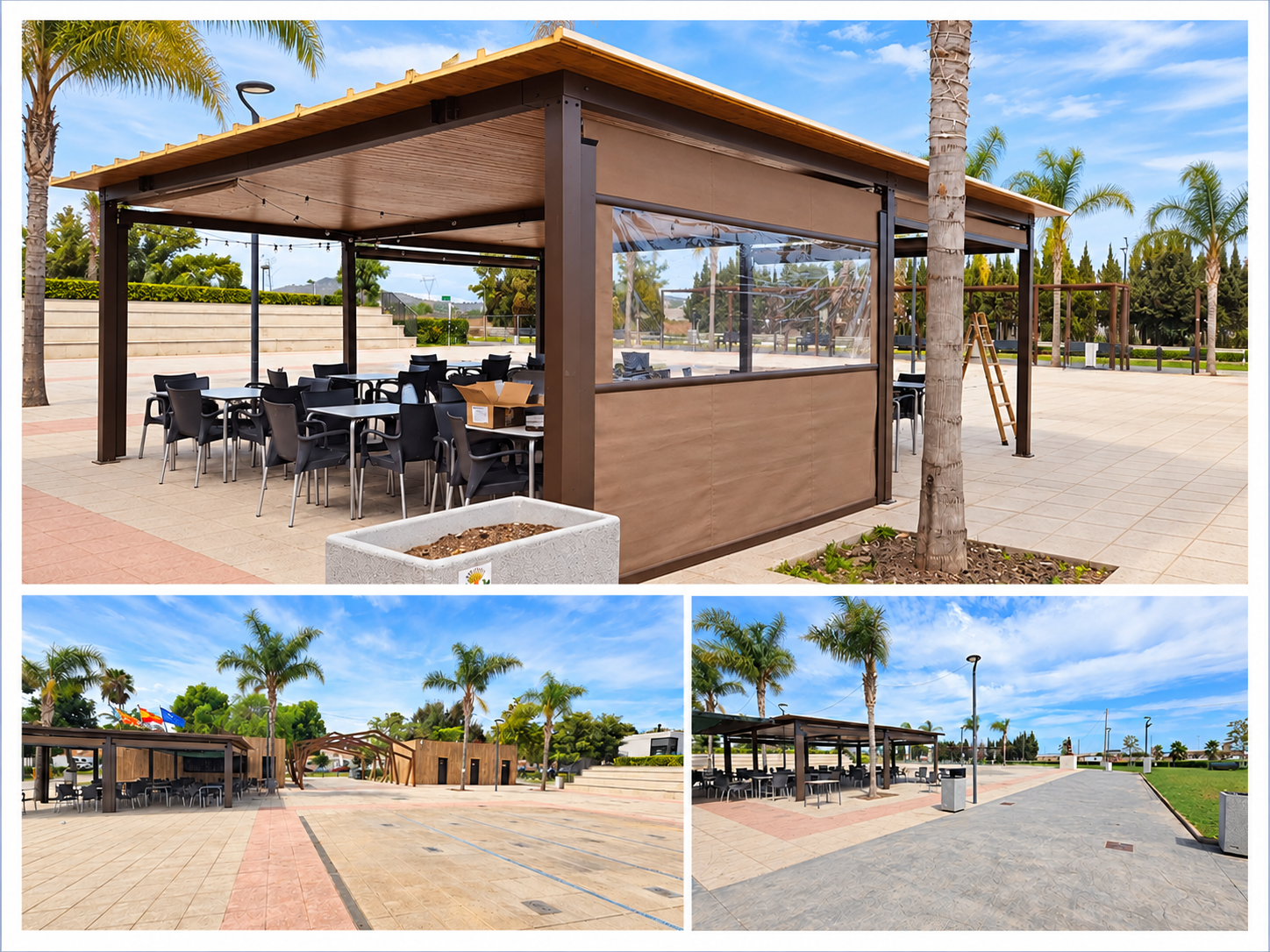 Imágenes de la pérgola de la Plaza de la Concordia.
