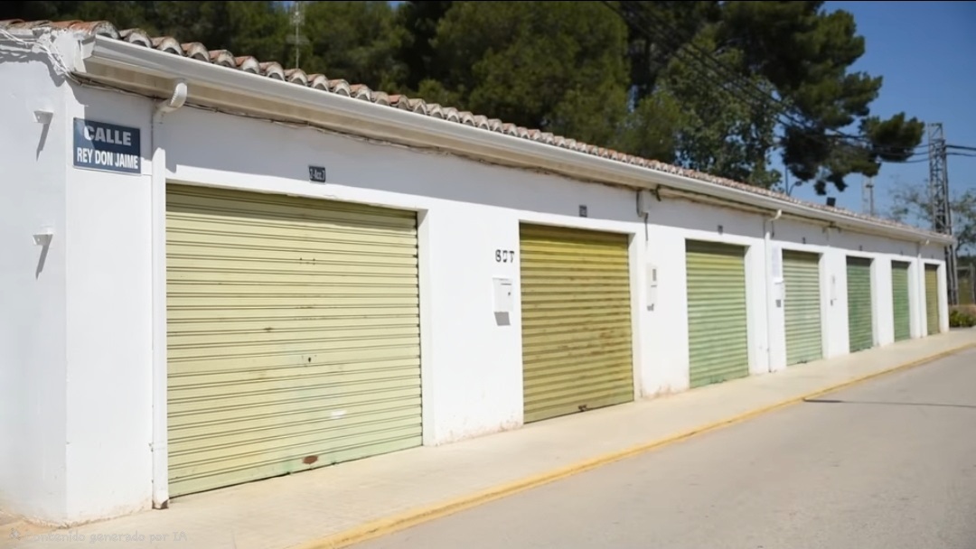 Antiguos garajes municipales de la calle Rey Don Jaime antes de la rehabilitación.
