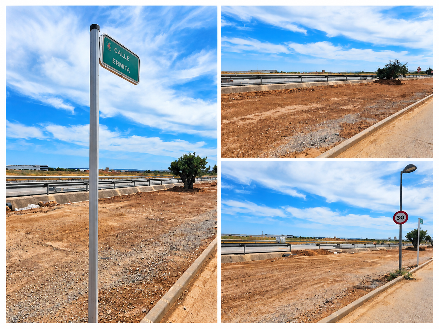 Imágenes de la zona de aparcamiento de la calle Ermita.