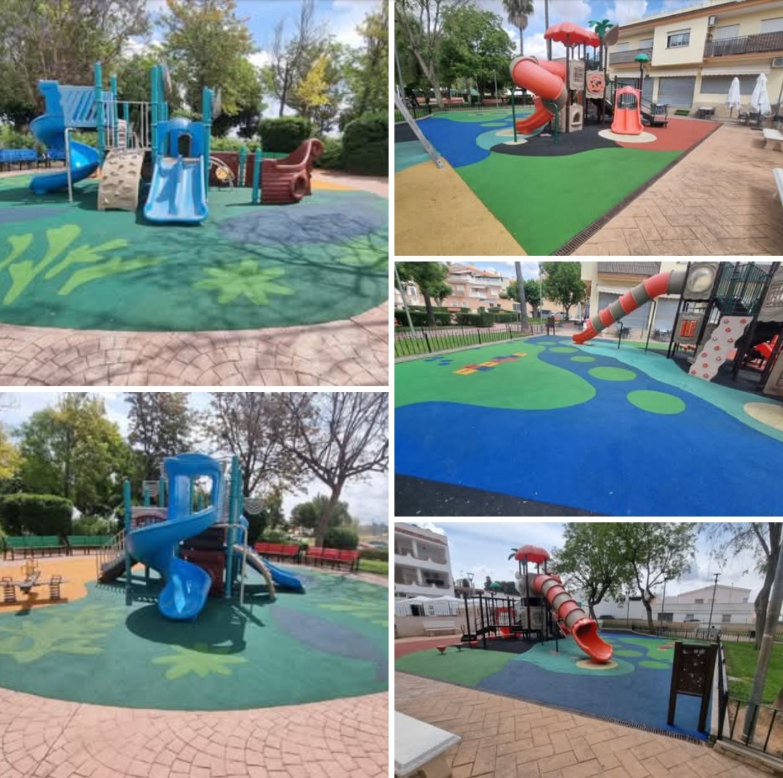 Renovación de las zonas de juego infantil en los parques de La Morera y Los Naranjos.